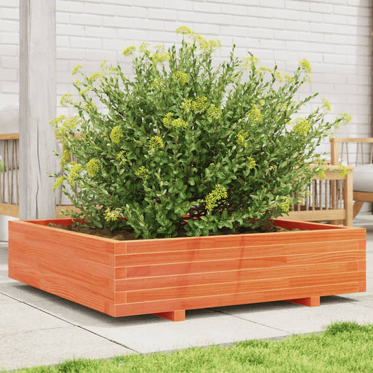 Fioriera Giardino 100X100X26,5Cm Legno Massello Pino Pino Naturale