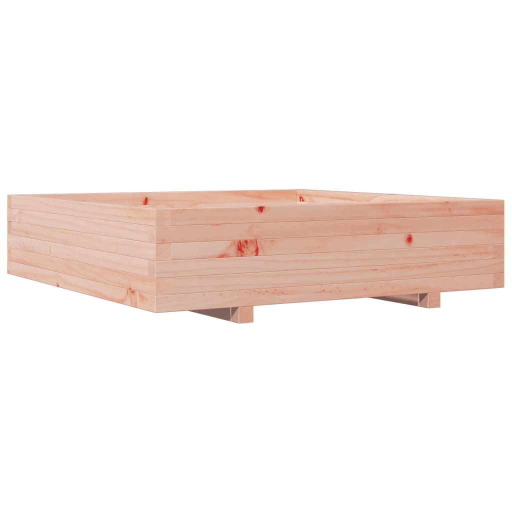 Fioriera Da Giardino 100X100X26,5 Cm Legno Massello Di Douglas Bianco