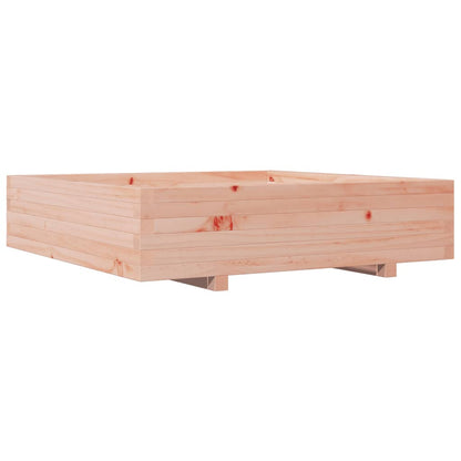 Fioriera Da Giardino 100X100X26,5 Cm Legno Massello Di Douglas Bianco