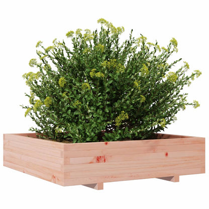 Fioriera Da Giardino 100X100X26,5 Cm Legno Massello Di Douglas Bianco