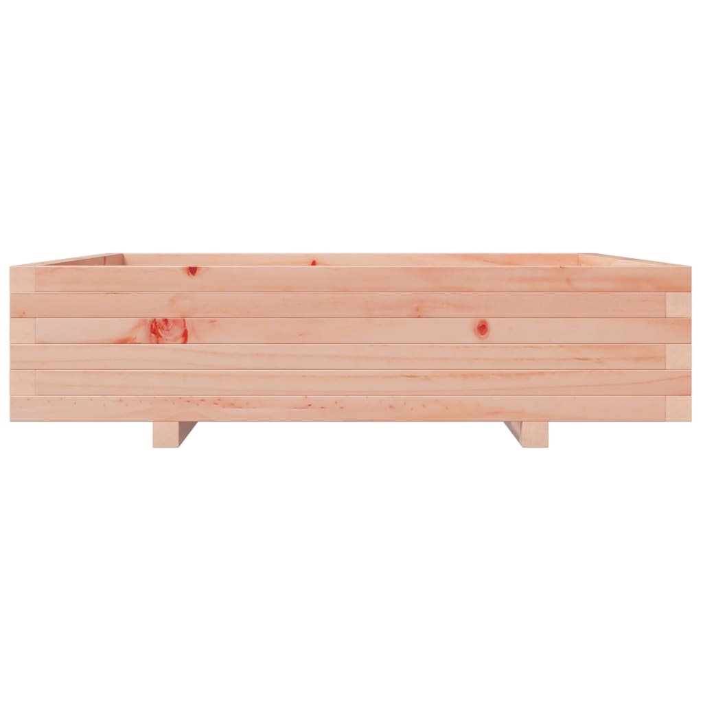 Fioriera Da Giardino 100X100X26,5 Cm Legno Massello Di Douglas Bianco