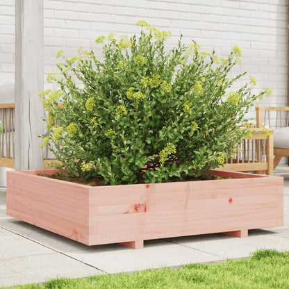 Fioriera Da Giardino 100X100X26,5 Cm Legno Massello Di Douglas Bianco