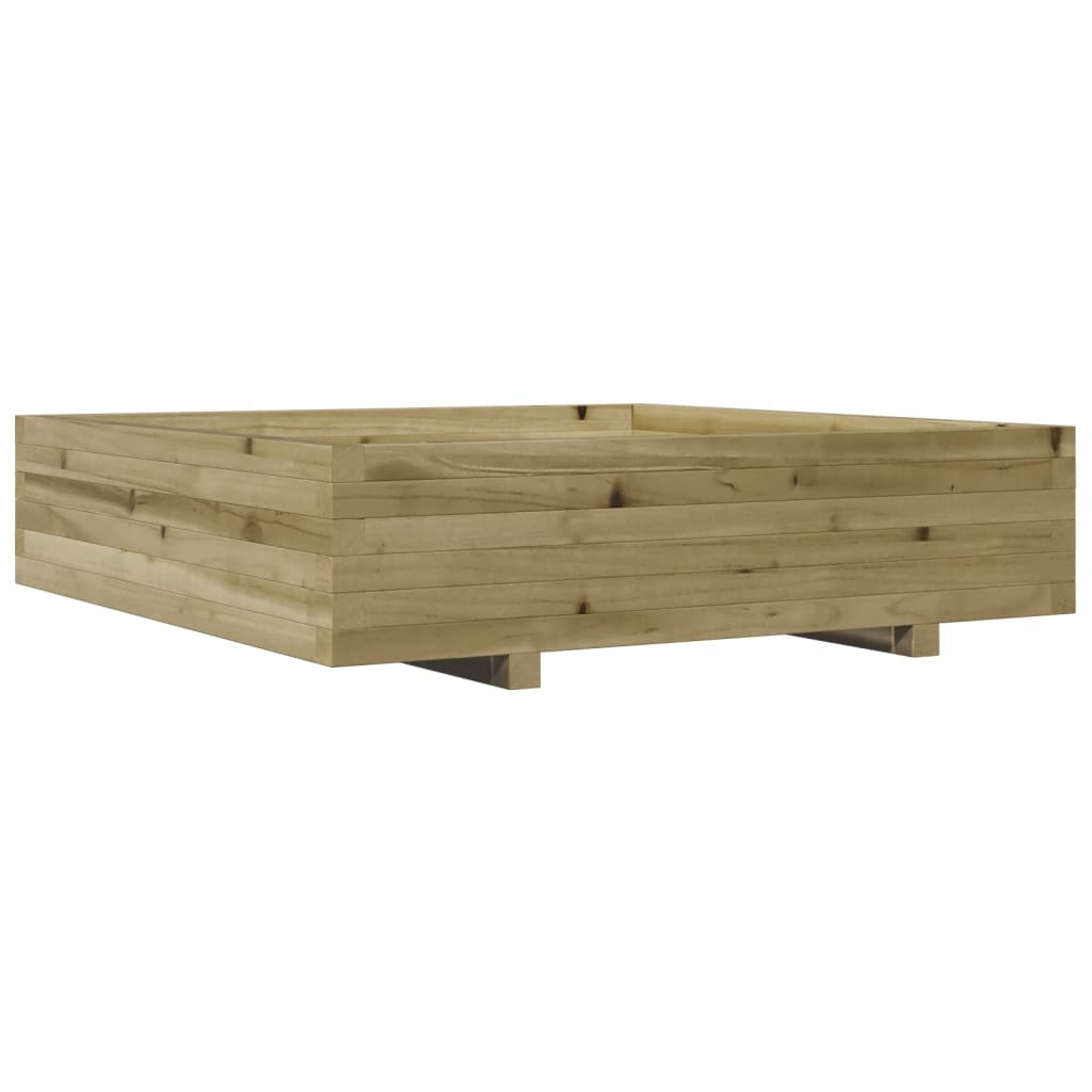 Fioriera Da Giardino 100X100X26,5 Cm Legno Di Pino Impregnato Pino Naturale