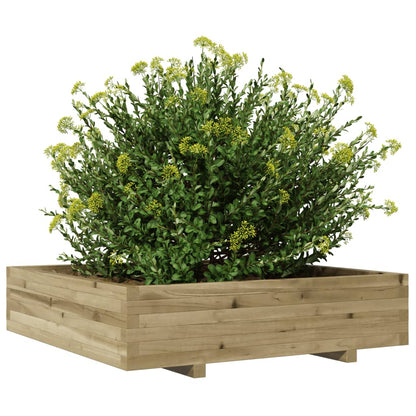 Fioriera Da Giardino 100X100X26,5 Cm Legno Di Pino Impregnato Pino Naturale