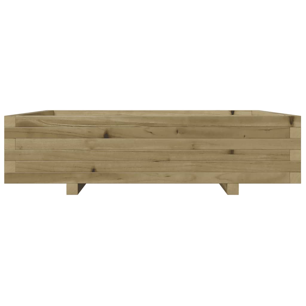 Fioriera Da Giardino 100X100X26,5 Cm Legno Di Pino Impregnato Pino Naturale