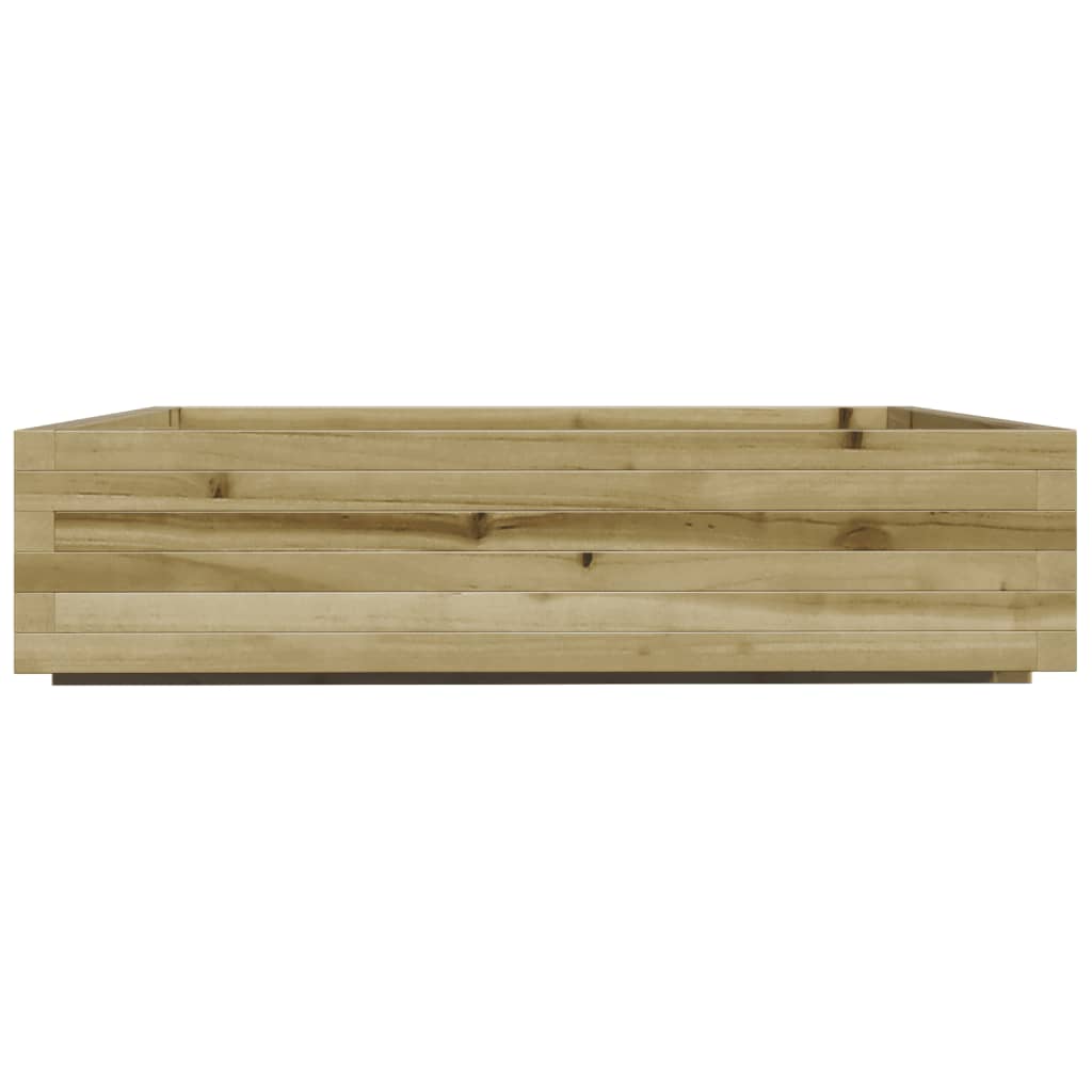 Fioriera Da Giardino 100X100X26,5 Cm Legno Di Pino Impregnato Pino Naturale