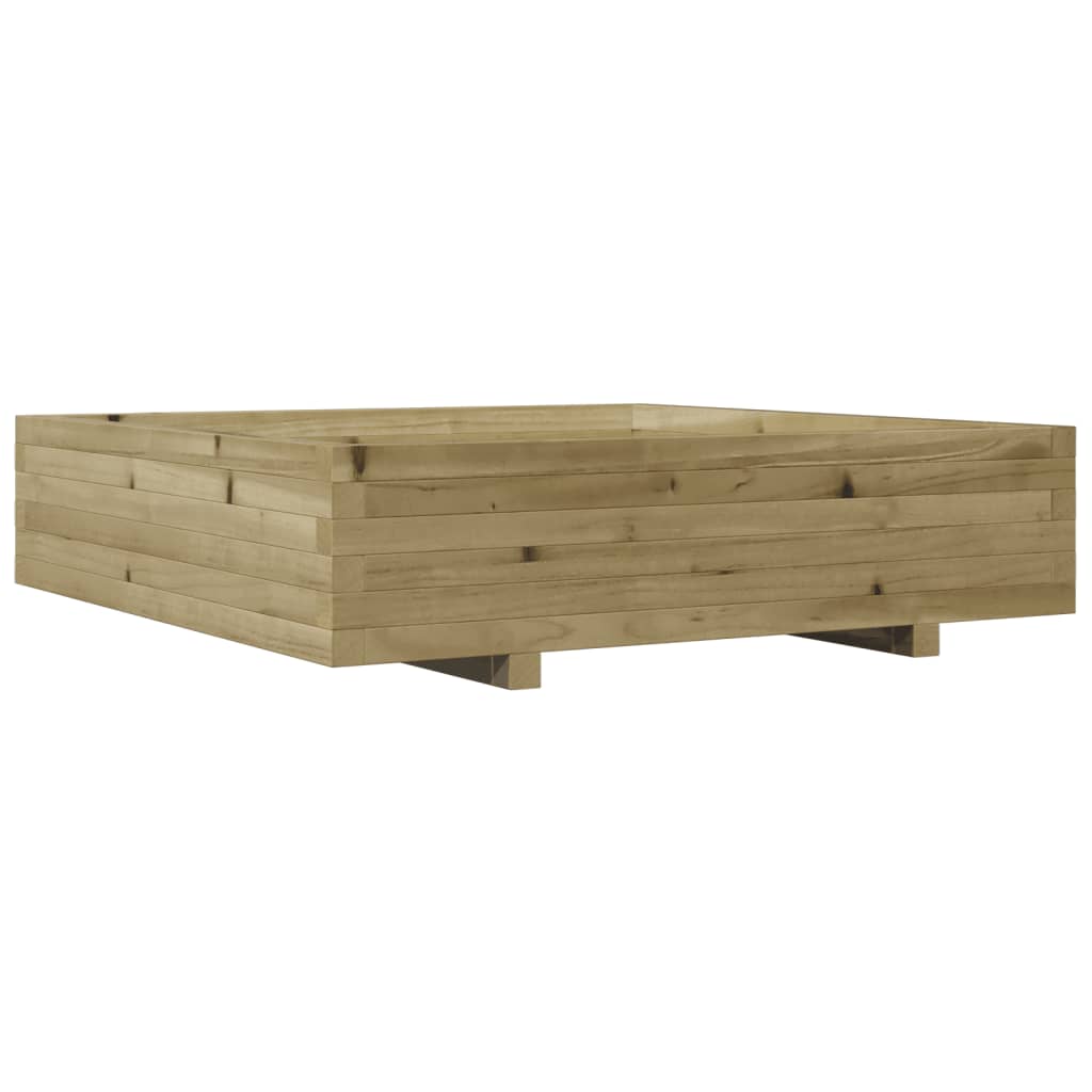 Fioriera Da Giardino 100X100X26,5 Cm Legno Di Pino Impregnato Pino Naturale