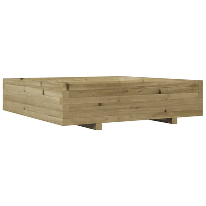 Fioriera Da Giardino 100X100X26,5 Cm Legno Di Pino Impregnato Pino Naturale