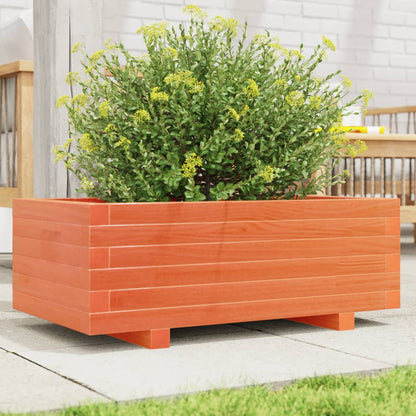 Fioriera Giardino Marrone Cera Legno Massello Pino Cera Marrone