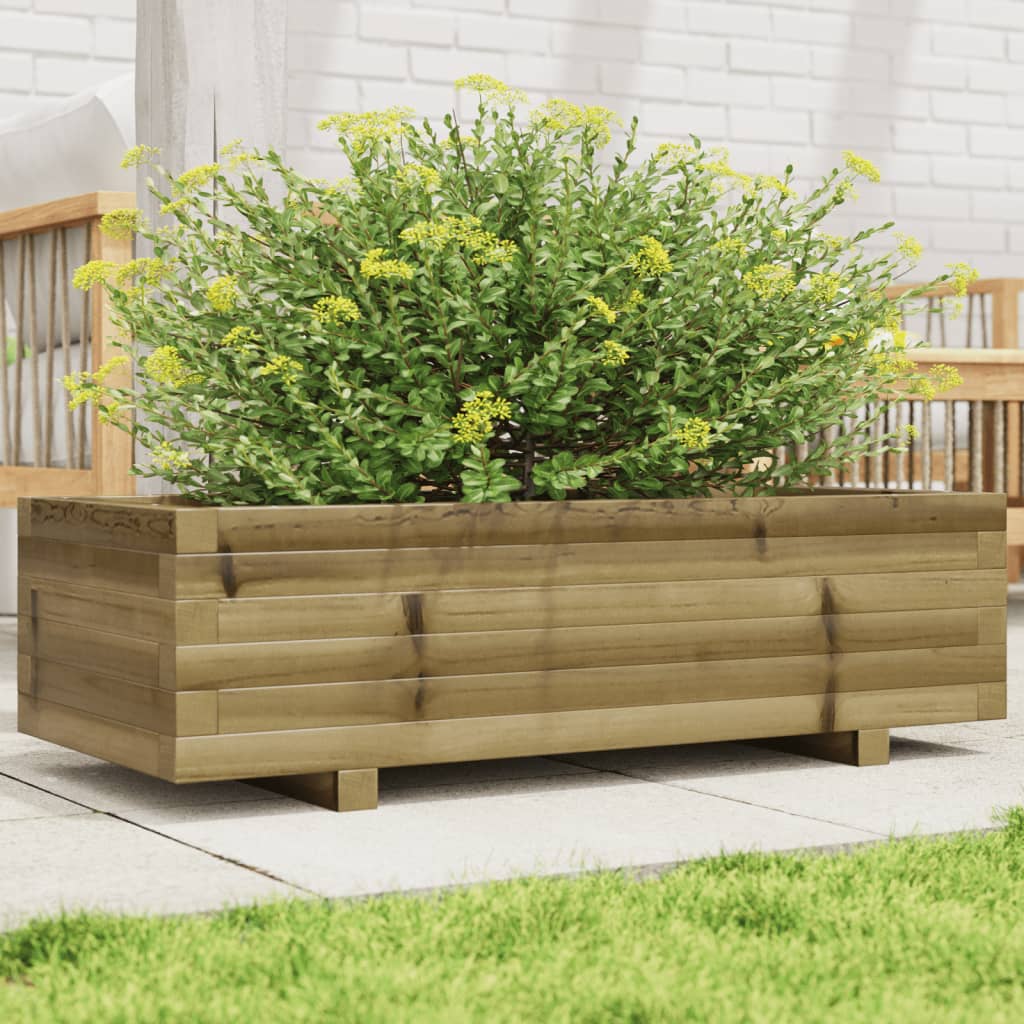 Fioriera Da Giardino In Legno Di Pino Impregnato Impregnato Naturale