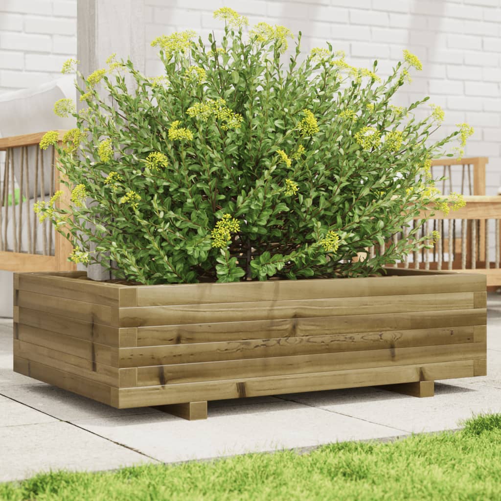 Fioriera Da Giardino In Legno Di Pino Impregnato Impregnato Naturale