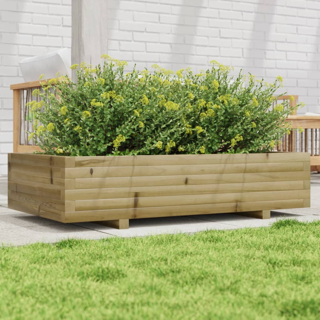 Fioriera Da Giardino In Legno Di Pino Impregnato Impregnato Naturale
