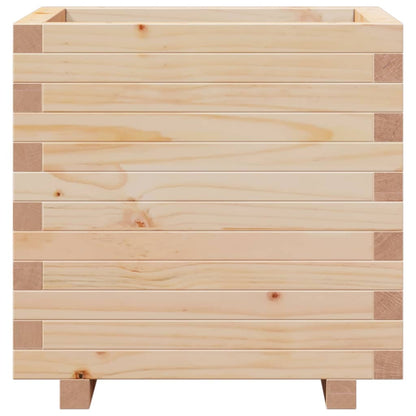 Fioriera Da Giardino 50X50X49,5 Cm In Legno Massello Di Pino Impregnato Naturale