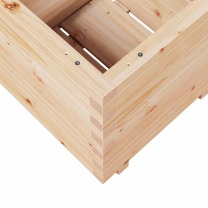 Fioriera Da Giardino 50X50X49,5 Cm In Legno Massello Di Pino Impregnato Naturale