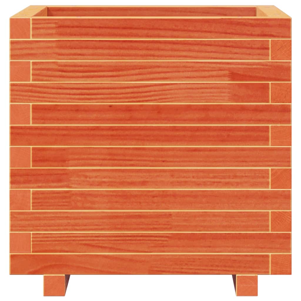 Fioriera Giardino Marrone Cera 50X50X49,5Cm Legno Massello Pino Douglas Naturale