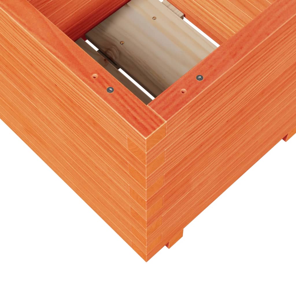 Fioriera Giardino Marrone Cera 50X50X49,5Cm Legno Massello Pino Douglas Naturale