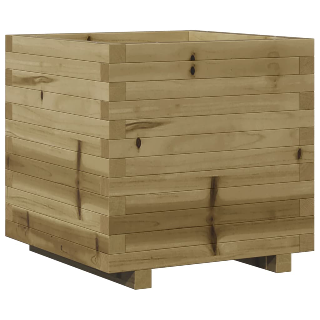 Fioriera Da Giardino 50X50X49,5 Cm In Legno Di Pino Impregnato Douglas Naturale