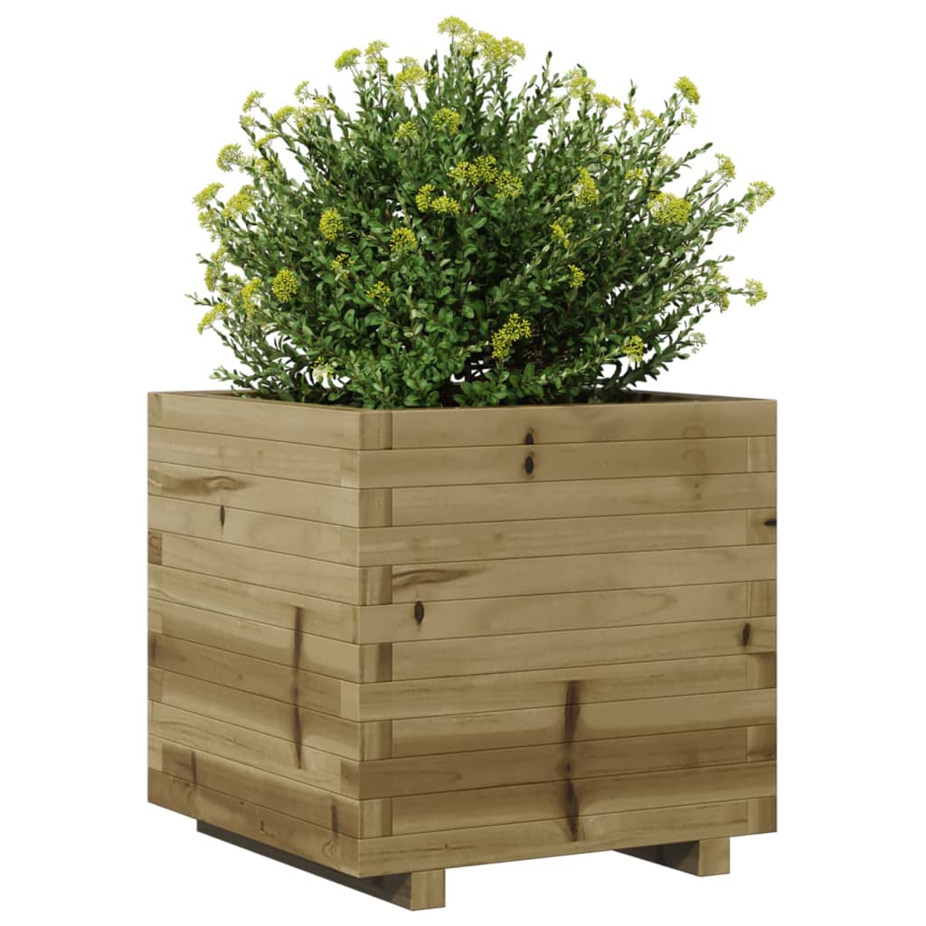 Fioriera Da Giardino 50X50X49,5 Cm In Legno Di Pino Impregnato Douglas Naturale