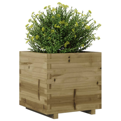 Fioriera Da Giardino 50X50X49,5 Cm In Legno Di Pino Impregnato Douglas Naturale