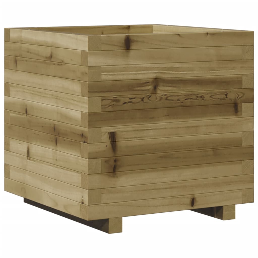 Fioriera Da Giardino 50X50X49,5 Cm In Legno Di Pino Impregnato Douglas Naturale