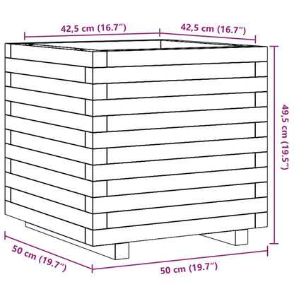 Fioriera Da Giardino 50X50X49,5 Cm In Legno Di Pino Impregnato Douglas Naturale