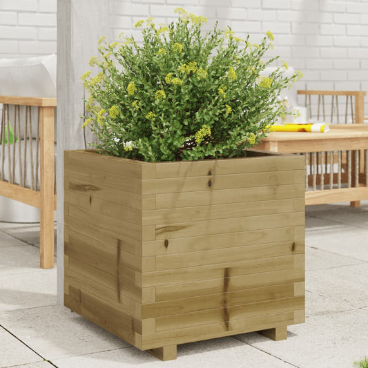 Fioriera Da Giardino 50X50X49,5 Cm In Legno Di Pino Impregnato Douglas Naturale