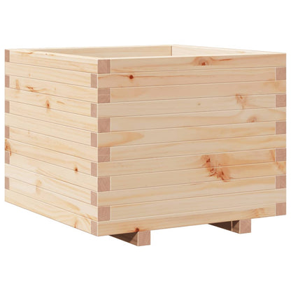 Fioriera Da Giardino 60X60X49,5 Cm In Legno Massello Di Pino Cera Marrone