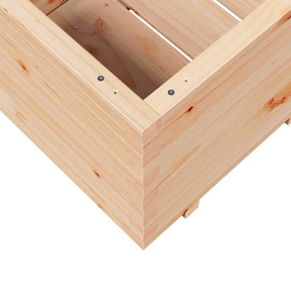 Fioriera Da Giardino 60X60X49,5 Cm In Legno Massello Di Pino Cera Marrone