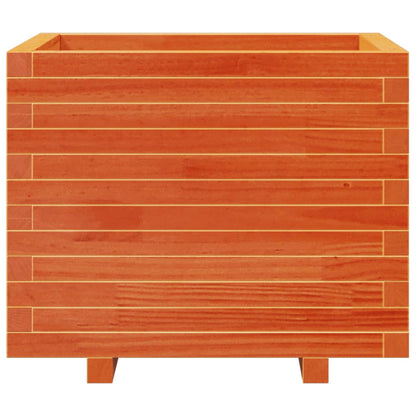 Fioriera Giardino Marrone Cera 60X60X49,5Cm Legno Massello Pino Pino Naturale
