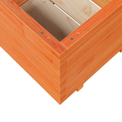 Fioriera Giardino Marrone Cera 60X60X49,5Cm Legno Massello Pino Pino Naturale