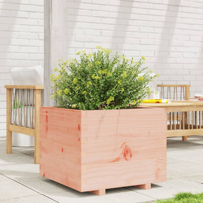 Fioriera Da Giardino 60X60X49,5 Cm In Legno Massello Di Douglas Bianco