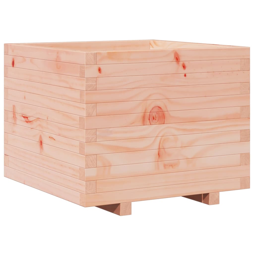 Fioriera Da Giardino 60X60X49,5 Cm In Legno Massello Di Douglas Bianco