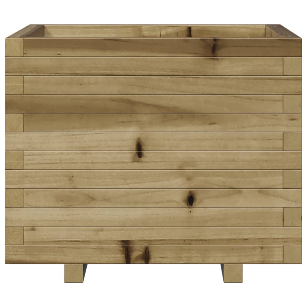 Fioriera Da Giardino 60X60X49,5 Cm In Legno Di Pino Impregnato Pino Naturale