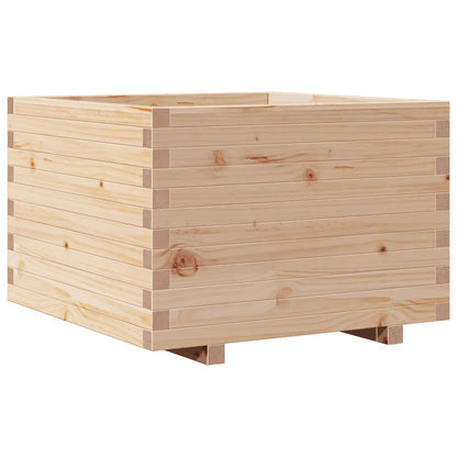 Fioriera Da Giardino 70X70X49,5 Cm In Legno Massello Di Pino Bianco