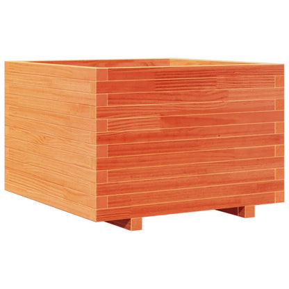 Fioriera Giardino Marrone Cera 70X70X49,5Cm Legno Massello Pino Douglas Naturale