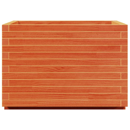 Fioriera Giardino Marrone Cera 70X70X49,5Cm Legno Massello Pino Douglas Naturale