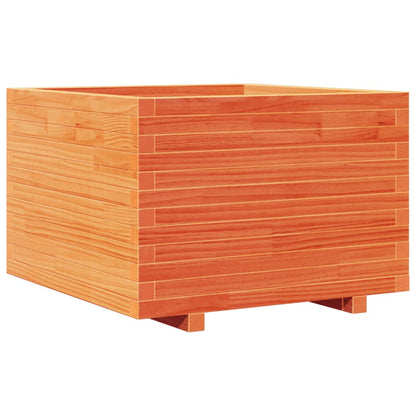 Fioriera Giardino Marrone Cera 70X70X49,5Cm Legno Massello Pino Douglas Naturale