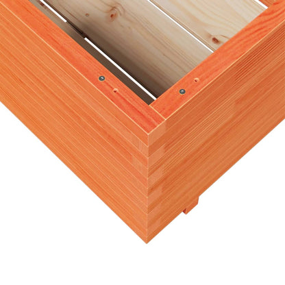 Fioriera Giardino Marrone Cera 70X70X49,5Cm Legno Massello Pino Douglas Naturale
