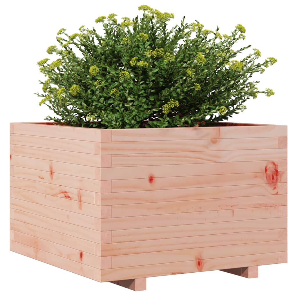 Fioriera Da Giardino 70X70X49,5 Cm In Legno Massello Di Douglas Cera Marrone