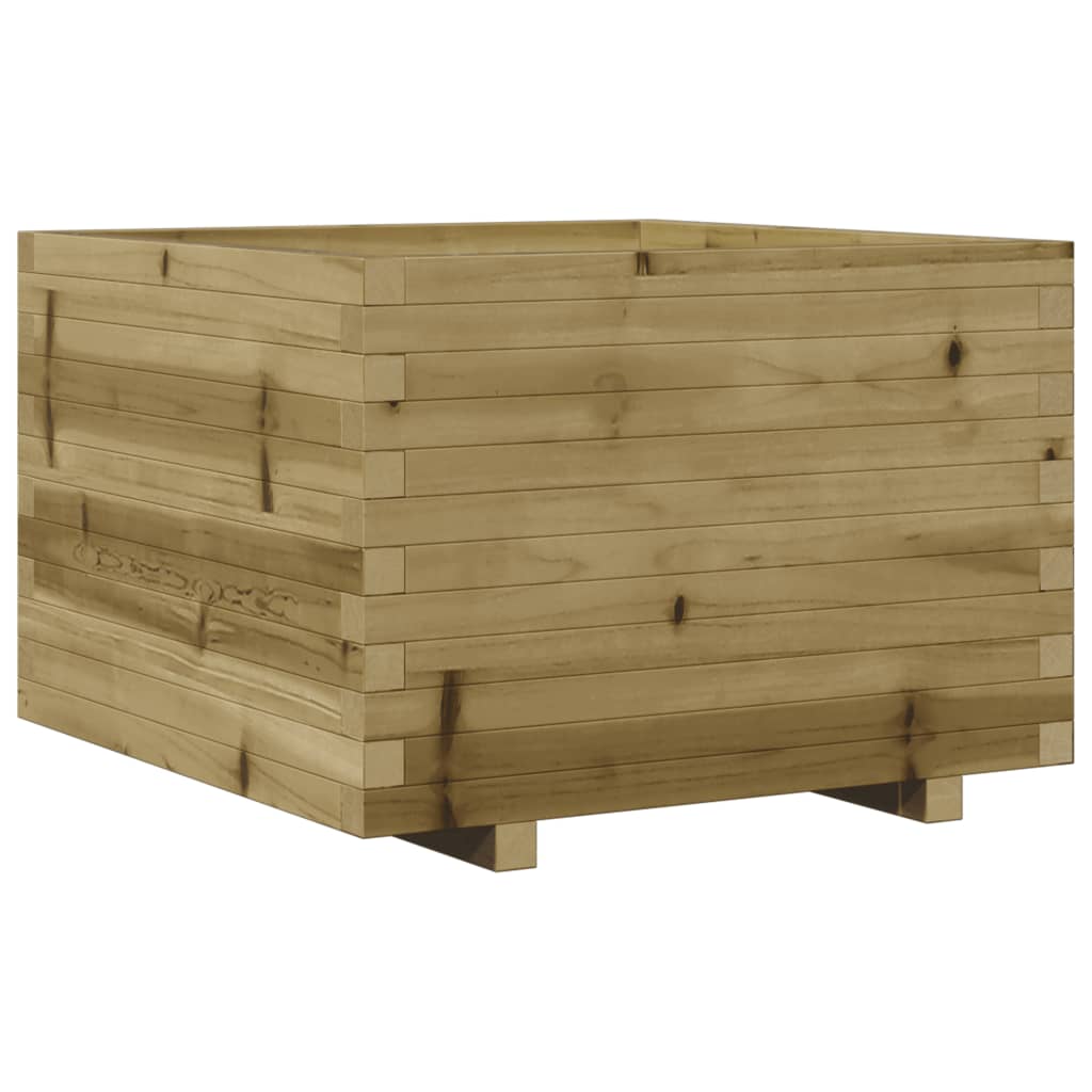Fioriera Da Giardino 70X70X49,5 Cm In Legno Di Pino Impregnato Douglas Naturale