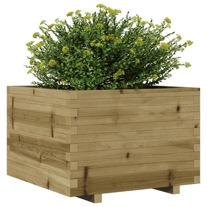 Fioriera Da Giardino 70X70X49,5 Cm In Legno Di Pino Impregnato Douglas Naturale