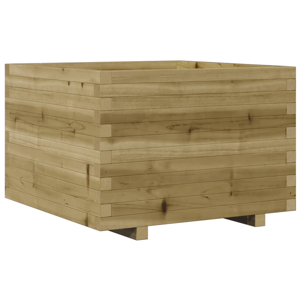 Fioriera Da Giardino 70X70X49,5 Cm In Legno Di Pino Impregnato Douglas Naturale