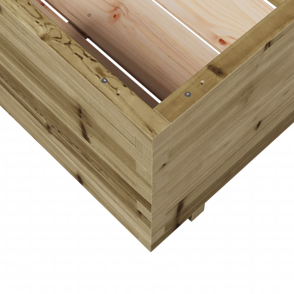 Fioriera Da Giardino 70X70X49,5 Cm In Legno Di Pino Impregnato Douglas Naturale