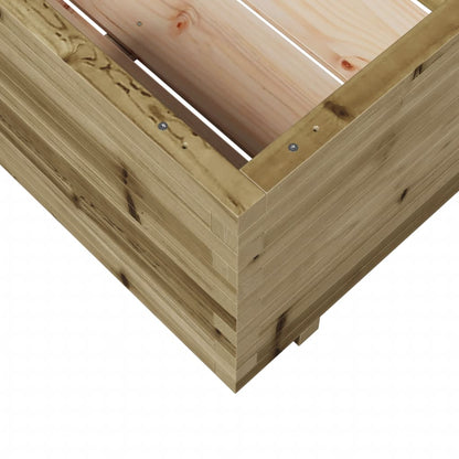 Fioriera Da Giardino 70X70X49,5 Cm In Legno Di Pino Impregnato Douglas Naturale