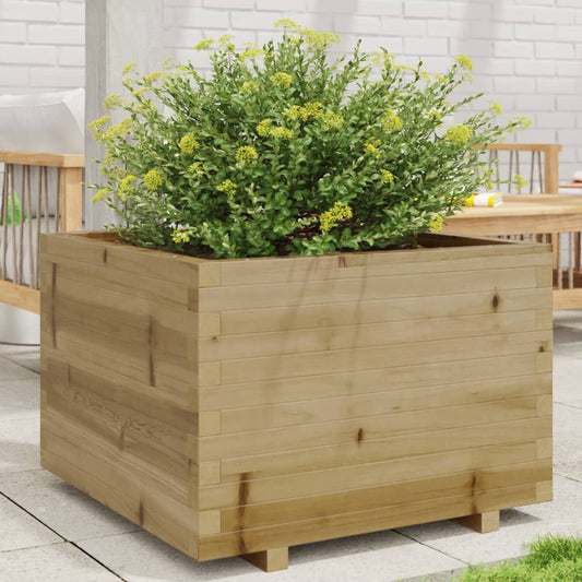 Fioriera Da Giardino 70X70X49,5 Cm In Legno Di Pino Impregnato Douglas Naturale