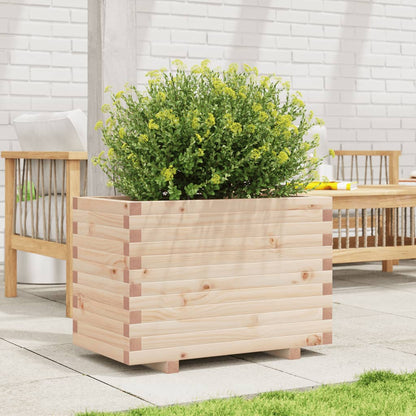 Fioriera Da Giardino 70X40X49,5 Cm In Legno Massello Di Pino Pino Naturale