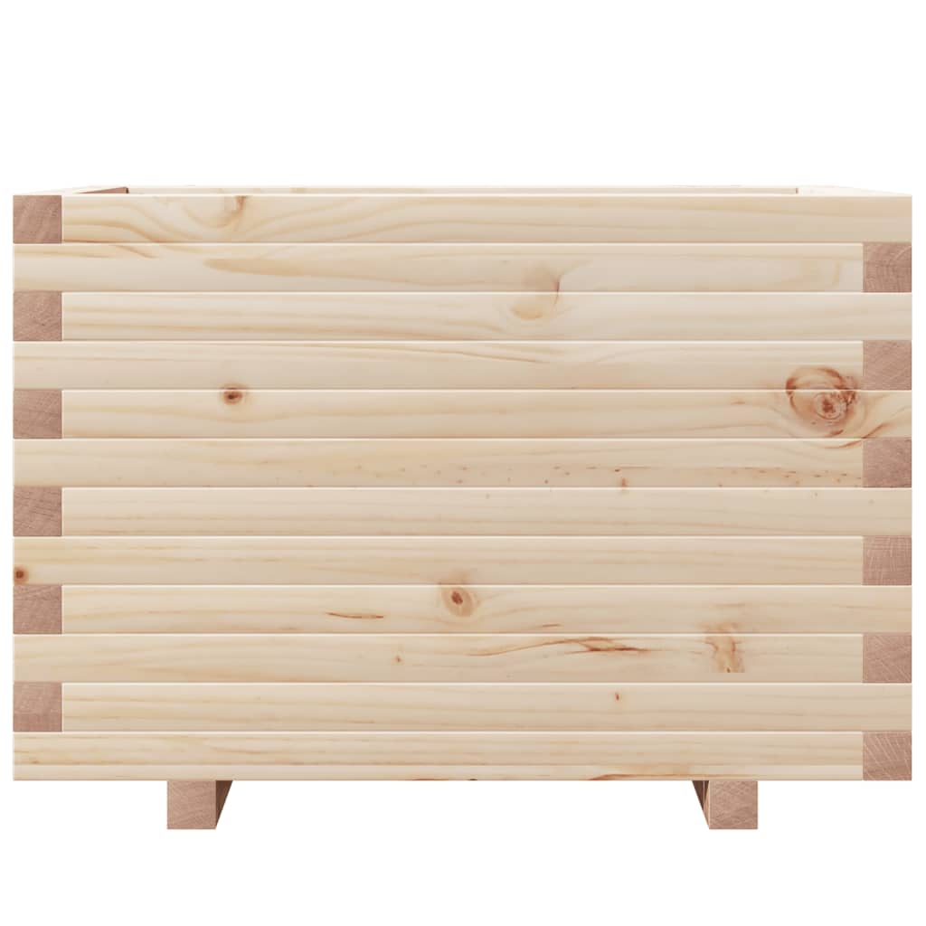 Fioriera Da Giardino 70X40X49,5 Cm In Legno Massello Di Pino Pino Naturale