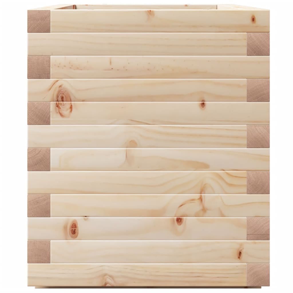 Fioriera Da Giardino 70X40X49,5 Cm In Legno Massello Di Pino Pino Naturale