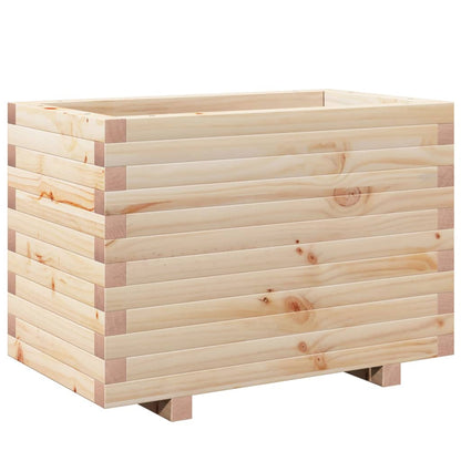 Fioriera Da Giardino 70X40X49,5 Cm In Legno Massello Di Pino Pino Naturale