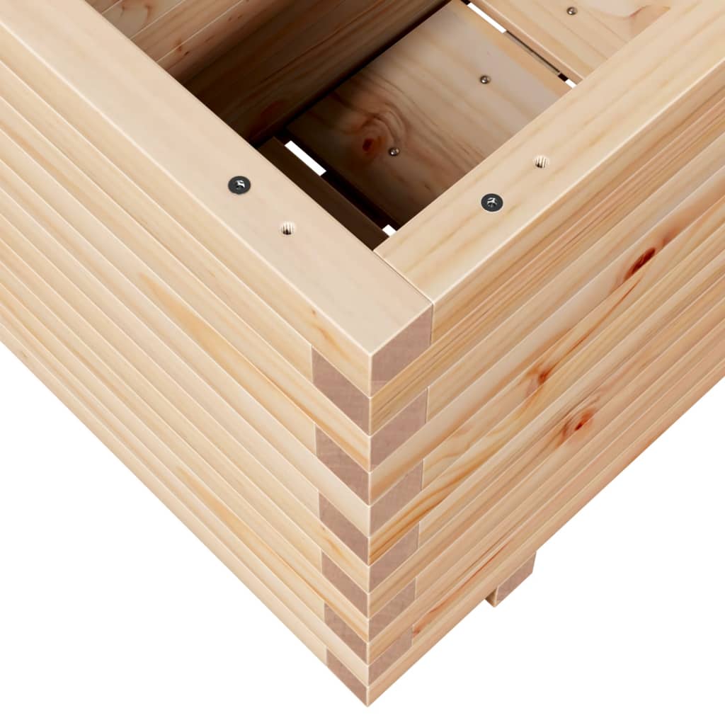 Fioriera Da Giardino 70X40X49,5 Cm In Legno Massello Di Pino Pino Naturale
